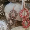 Handmade Copper Wired Sparkle Earrings